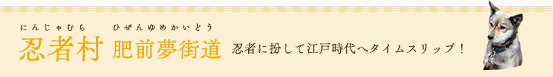 忍者村 肥前夢街道 忍者に扮して江戸時代へタイムスリップ！
